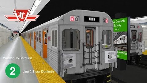 Openbve TTC Hawker Siddeley UTDC Can Car Rail H6 Warden to Bathurst