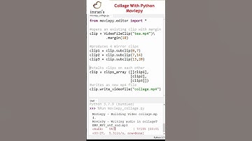 Video Clips Collage with Python Moviepy | Python for Beginners