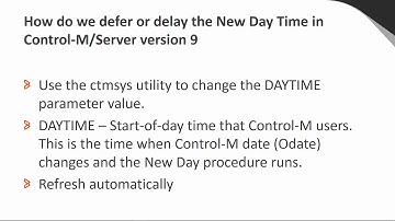 How to change the Control-M NewDay.
