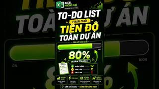 Dùng COUNTIF + COUNTA Cập Nhật Tiến Độ To-Do List