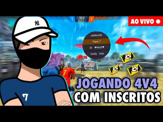 💥FREE FIRE AO VIVO💥VEM JOGA 4V4 6V6 X1 DOS CRIAS E XTREINO. 💥VEM PRA  LIVE💥#25k. 