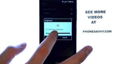 How Do I Adjust The Screen Brightness On The HTC Rezound?