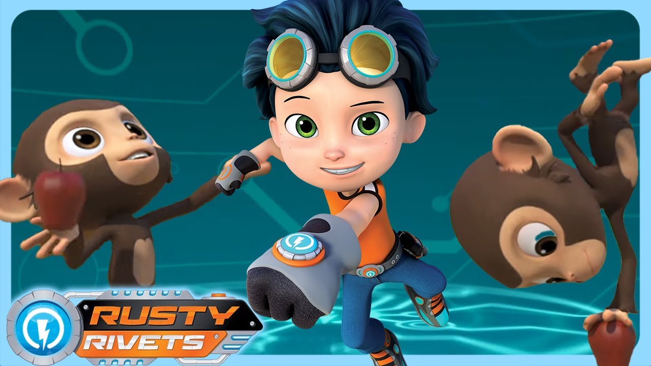 Rusty Rivets Monkey Business Rusty's Monkey Mayhem | Rusty Rivets | Cartoons for Kids - YouTube