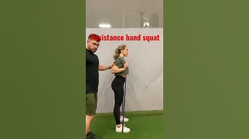 Resistance band squat