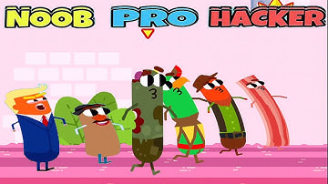 NOOB vs PRO vs HACKER in Run Sausage Run!