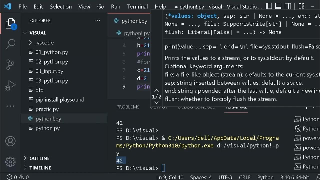 Python Addition, Subtraction, multiplicaion program - YouTube