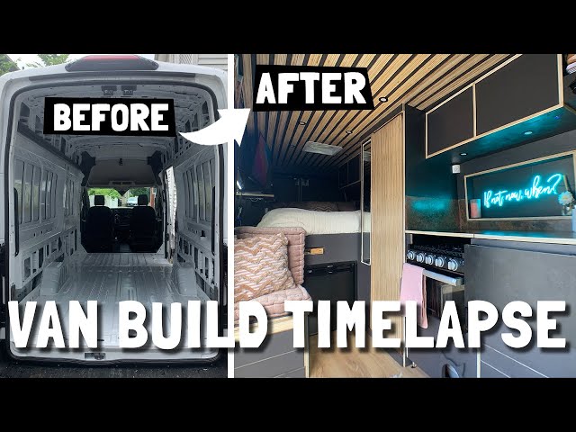 DIY Camper Van Conversion, Full Build Timelapse