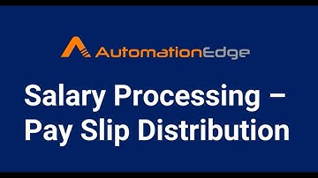 AutomationEdge RPA Bot | Excel Bot for Pay Slip Distribution with Mail Merge
