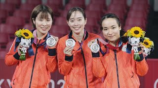 卓球日本、中国に屈し、銀 女子団体3大会連続メダル