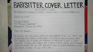 How To Write A Babysitter Cover Letter Step by Step Guide | Writing Practices