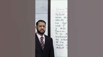 PGC lectures-Inter Part 2-KPK Board-Computer Science-Chapter 6 - Default Arguments