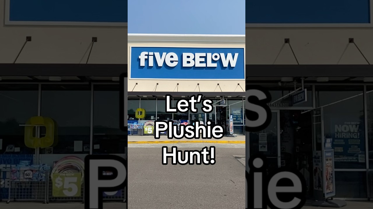Shopping for stuffed animals at Five Below 🧸 