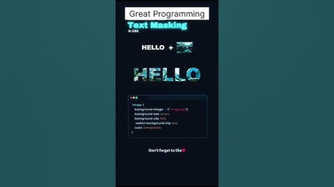 CSS Transparent Text | #short#shortsviral#youtubeshort#viralvideos#funnyvideos#css#html#javascript
