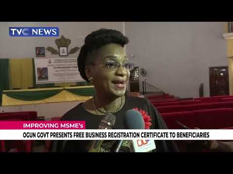 Ogun Govt Present Free Business Registration Certificate to Beneficiaries