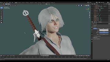 The Witcher 3 Ciri Fan Art-3D Modeling-Blender 2.9