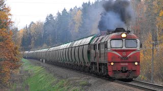 Тепловоз 2М62К-0486 с грузовым поездом / 2M62K-0486 with freight train