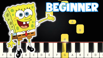 SpongeBob Closing Theme | Beginner Piano Tutorial | Easy Piano