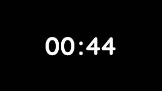 44 Seconds Minimalist Timer / PURRING Alarm / No Sound / Black Screen