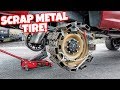 MAKING A TIRE OUT OF SCRAP METAL! WILL IT WORK?