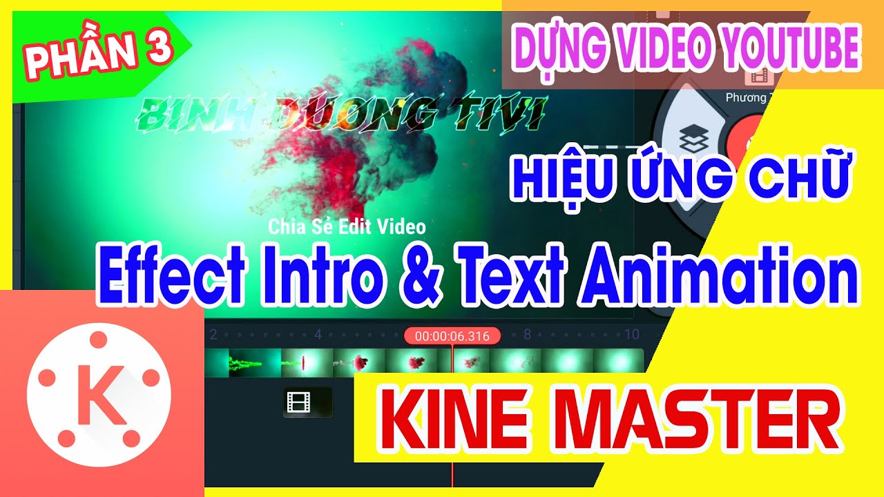 Hiệu ứng chữ Effect Intro Text Animation - KineMaster - Phần 3 - YouTube
