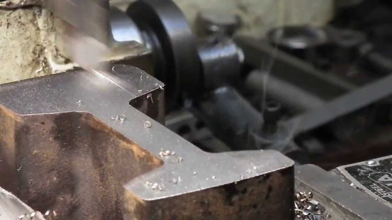 Machining a piece of old railway line using an Alba shaper, nice rhythm..