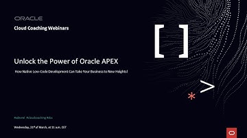 Unlock the Power of Oracle APEX