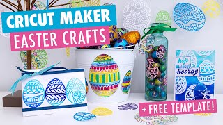 5 Easter craft ideas using the Cricut Maker + my FREE SVG