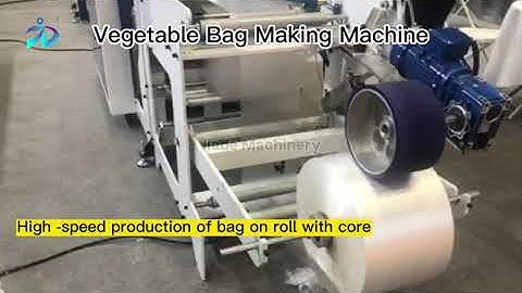 Automatic vegetable flat bag on roll making machine with core