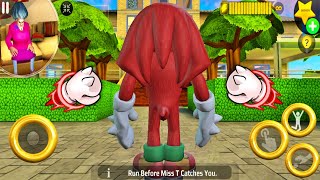 Playing as Knuckles the Echidna in Scary Teacher 3D | Hide and Seek screenshot 5