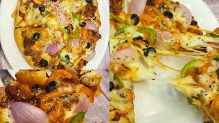 Chicken Tikka Pizza | Readymade Pizza Base Recipe | Pan Pizza | चिकन टिक्का पिज़्ज़ा | No oven pizza