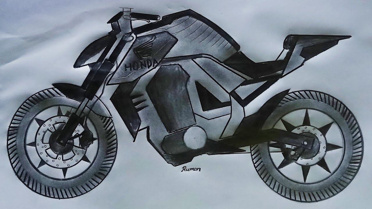 How to draw Honda concept sketch new model step by step YouTube
