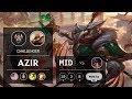 Azir Mid vs Akali - NA Challenger Patch 9.9