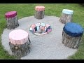 How to Create Colorful Seats From Tree Stumps How to Create Colorful Seats From Tree Stumps