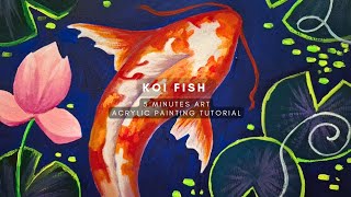 HOW TO PAINT KOI FISH | ACRYLIC PAINTING TUTORIAL FOR BEGINNERS @LinaParkArt
