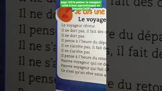 page 162/le poème :le voyageur/unité 6/mes apprentissages en français/3AEP