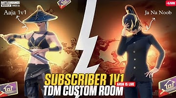 1v1 TDM CUSTOM ROOMS | BGMI LIVE w ANSH | #bgmilive #customrooms #tdm1v1 #tdmrooms