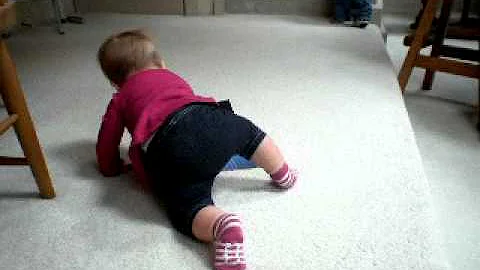 Charlotte crawling, climbing, and clapping!