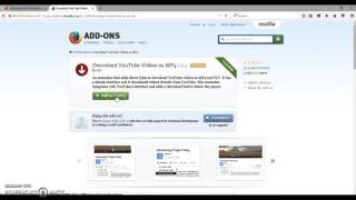 How to download a youtube video to your pc using Firefox addons.