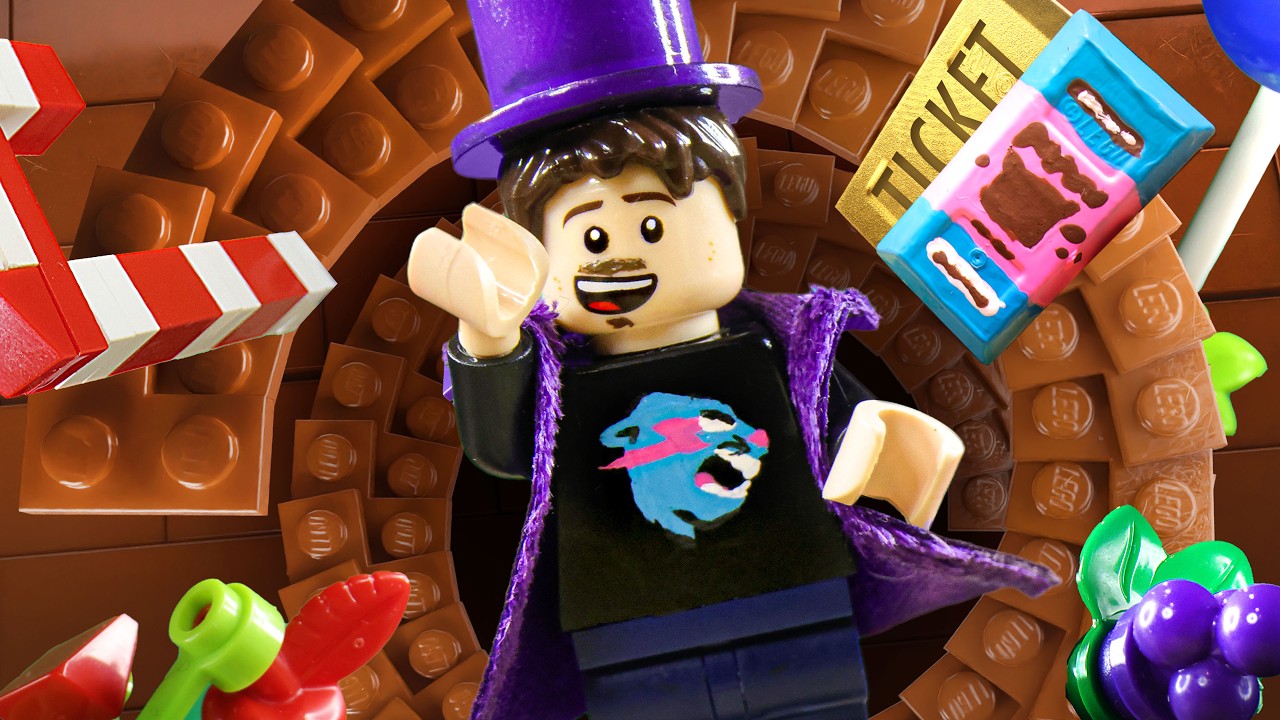 ⁣I Built Willy Wonka's Chocolate Factory! (Lego MrBeast)