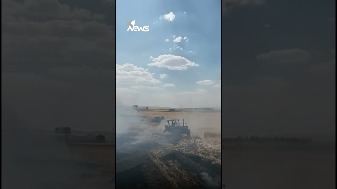 حريق يلتهم 100 دونم من محصول الحنطة في كركوك وفرق الإطفاء تتمكن من السيطرة عليه ومنع امتداده