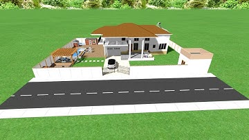 Building In Ghana | Upstairs decking and blockwork; Security Post blockwork