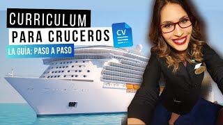 Crea tu CURRICULUM para CRUCEROS en 10 pasos  | Trabajar en Cruceros