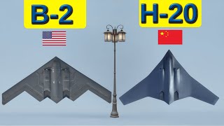 B-2 Spirit USA ๐บ๐ฒVS H-20 China๐จ๐ณ | Full Comparison | #USA | #china