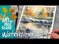 How to paint an autumn waterfall in watercolour