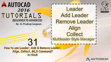 Autocad 2016 – 31. How to use Leader, Add & Remove Leader, Align, Collect, MLS Command?