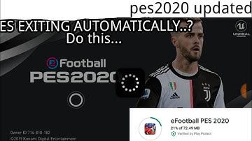 pes 2020 Closing ⚠️ Solution✔/ try this if your pes exiting automatically  / #pes2020#updated#konami