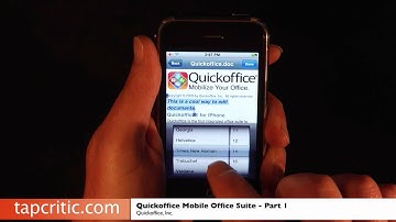 Quickoffice iPhone / iPod Touch Review Part 1
