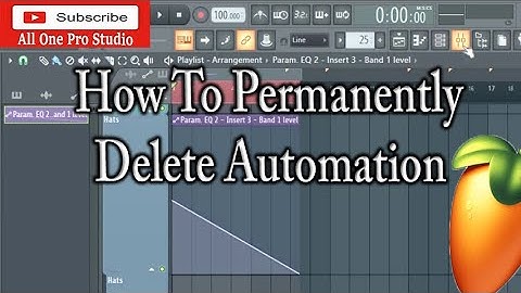 How To Permanently Delete Automation In FL Studio