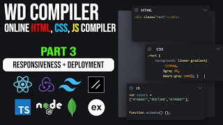 Create Online HTML, CSS, JavaScript Compiler with MERN Stack Part 3 | Portfolio Project 2024