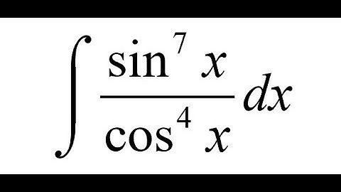 Integrate sin⁷(x) / cos⁴(x) dx | Trigonometric Integration Using U-Substitution | Calculus 2 Example